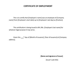 Superior Best Certificate Of Employment Samples Free Letter Template Proof Canada