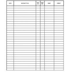 Perfect Accounting Journal Template Entries Ledger