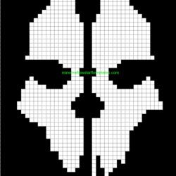 Preeminent Pixel Art Templates Skull Ghosts Duty Call Blueprints Template Cod Ghost Patterns Pumpkin Beads