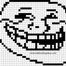Great Pixel Art Templates Troll Grid Template Cool Pattern Stitch Cross Stuff Pixels Patterns