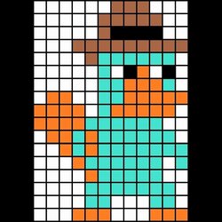 Cool Pixel Art Template Maker Beautiful Perry The Platypus Of