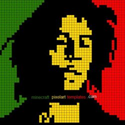 Pixel Art Templates Bob Marley Pattern Patterns Template Stitch Cross Cool Quilt Beading Fuse Pixels Loom