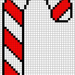 Super Best Images About Pixel Art Templates On See Candy Cane Christmas Patterns Beads Easy Croce Per Grid