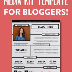 Terrific Free Media Kit For Bloggers Blogging Resources