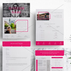 Exceptional Media Kit Template Pages Creative Market