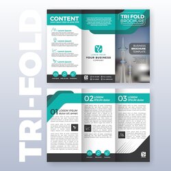 Brilliant Brochure Vectors Photos And Files Free Download Template Vector Fold Business Design With Turquoise