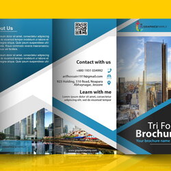 Matchless Modern Fold Brochure Design Template With Flat Style And Elegant Concept Scaled