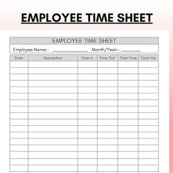 Champion Employee Time Sheet Card Template Work Schedule