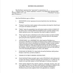 Superior Distribution Agreement Templates Word Google Docs Apple Pages Template Format Business Product