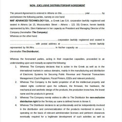 Fine Distribution Agreement Templates Free Word Format Download Exclusive Template Non Sample Business