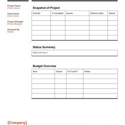 Cool Project Status Report Templates Word Excel Template Kb