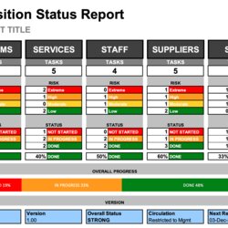 Wonderful Transition Status Report Template Excel Track And On