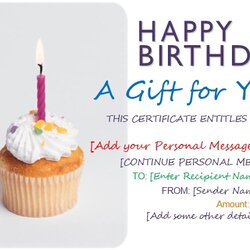 Superlative Free Sample Birthday Gift Certificate Templates Printable Samples