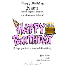 Perfect Gift Certificate Form Printable Forms Template Birthday