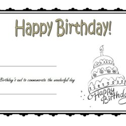 Tremendous Birthday Gift Certificate Template Free Printable