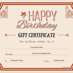 Smashing Birthday Gift Certificate For Ms Word Download At