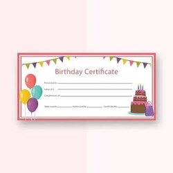 Eminent Free Sample Birthday Gift Certificate Templates In Voucher Phenomenal Template