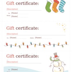 The Highest Standard Gift Certificate Form Printable Forms Template Templates Holiday Certificates Word Card