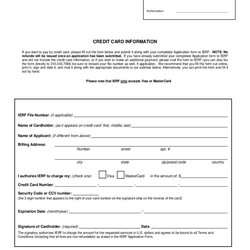 Brilliant Credit Card Information Form Free Templates In Word With Regard