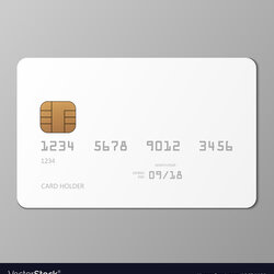 Magnificent Credit Card Template Illustrator Perfect Ideas Realistic White Vector