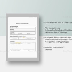 Terrific Credit Card Size Template For Word Authorization Billing Google Form Lucas Jeff