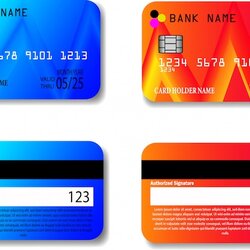 Perfect Premium Vector Credit Card Template