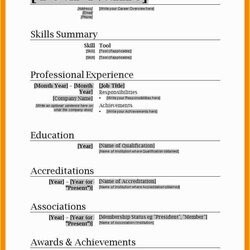Excellent Free Resume Templates Microsoft Word Of Best