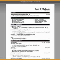 Free Professional Resume Templates Microsoft Word Of Format In Ms
