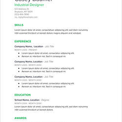 Sublime Resume Format For Months Experience Free Templates Easy Template Simple Minimalist Modern Microsoft