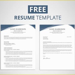 Free Word Resume Templates Of For