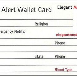 Capital Emergency Medical Card Template Free Id Wallet