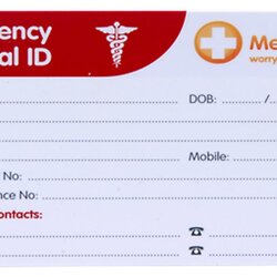 Sublime Emergency Information Medical Wallet Card Amazon Health Personal