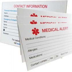 Template Ideas Medical With Regard To Wallet Alert Card
