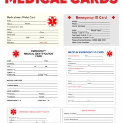 Medical Alert Wallet Card Template Printable Cards Pin