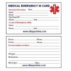 Perfect Medical Wallet Card Template Best Of Free Printable Cards Emergency
