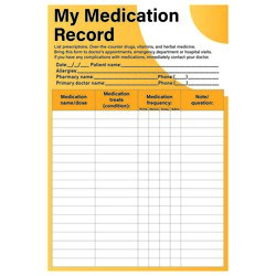 Smashing Medication Wallet Card Template Awesome Design Layout Templates Personal Record