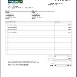 Eminent Free Excel Invoice Template Australia Impressive High Resolution