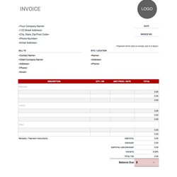 Exceptional Contractor Invoice Template Excel Free Templates Sample