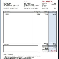 Sterling Excel Invoice Template Gallery