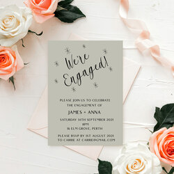 Legit Elegant Engagement Party Invitation Template Editable