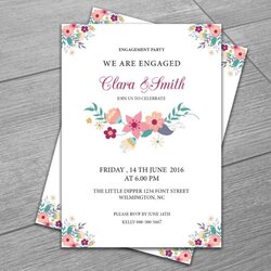 Magnificent Engagement Invitation Template Word And Format Party Surprise Wording Templates Invitations