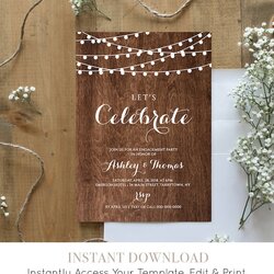 Engagement Party Invitation Template Printable