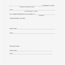Superb Proof Of Residency Notarized Letter Template Printable Samples How To For