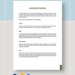 Free Sample Business Memo Templates In Ms Word Google Docs Examples Template Format Doc Premium Samples Pages