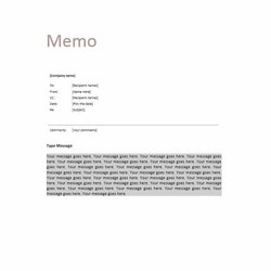 Excellent Sample Business Memo Templates Example Doc Word Template