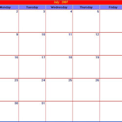 Supreme Best Day Calendar Printable Free Blank