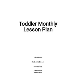 Worthy Toddler Monthly Lesson Plan Template Google Docs Word Apple Pages Editable