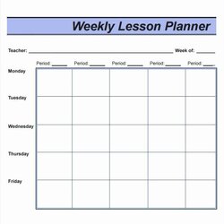 Peerless Monthly Lesson Plan Template Awesome Printable Weekly