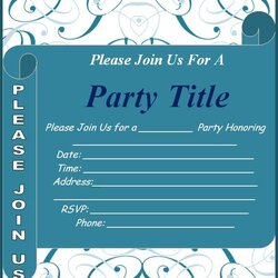 Spiffing Invitation Card Template Free Download Templates Party Downloads Invite Birthday Printable