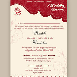 Admirable Free Wedding Card Templates Invitation Marriage Template Cards Indian Vector Invitations Invite